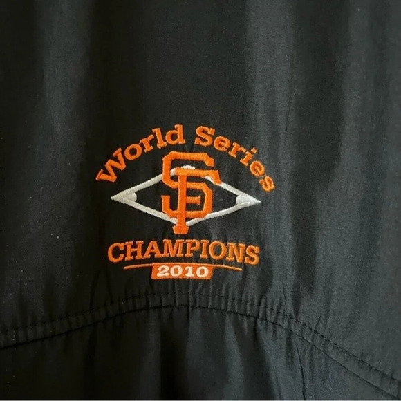 San Francisco Giants 2010 World Series Champions Water Resistant Jacket SZ XXL - Picture 3 of 11